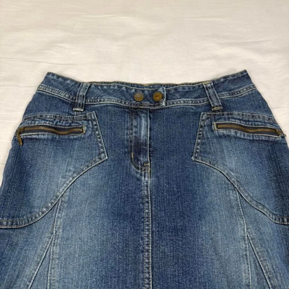 y2k Gitano denim pleated midi skirt - Picture 3 of 5